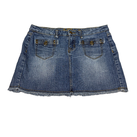 Y2K Bubblegum Womens Size 11/12 Denim Mini Skirt - Picture 1 of 8